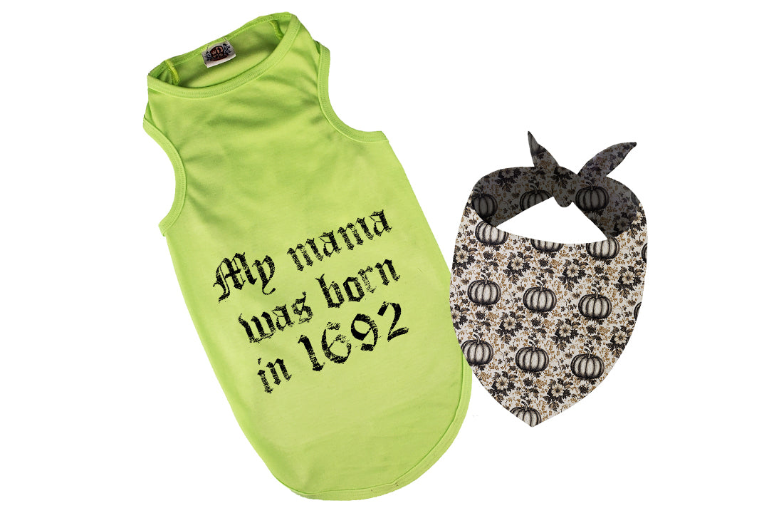 Halloween Dog Bandana Costume | My Momma Was Born In 1692